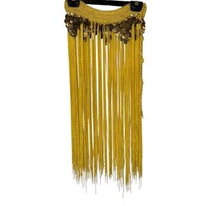 Yellow Fringe Dancing Skirt